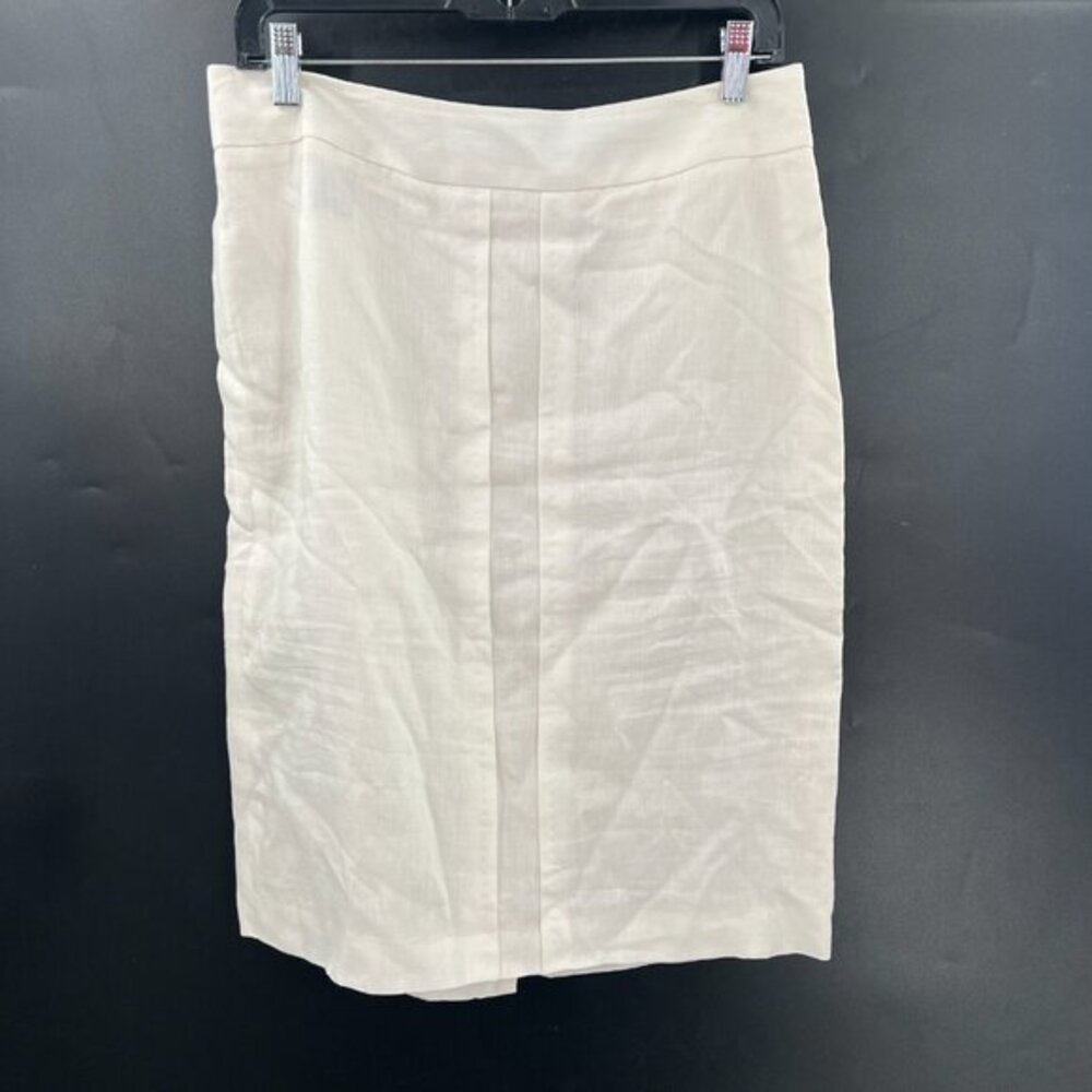 Brooks Brothers 100% Irish linen pencil skirt ivory old money preppy lined 8 - Picture 10 of 10